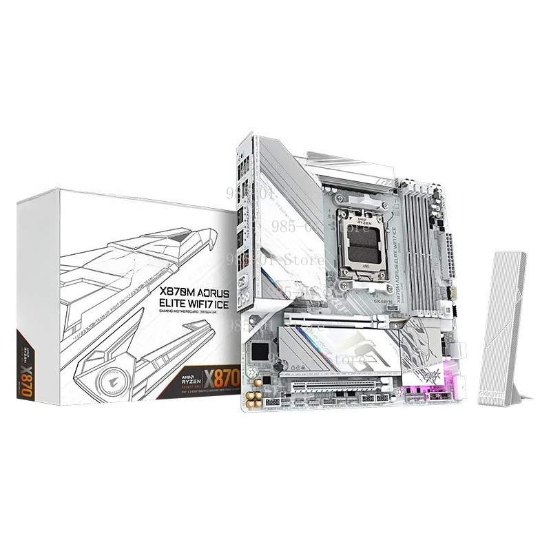 X870E Atx Motherboard - เมนบอร์ดสีขาว ATX X870M รองรับ WIFI7 และ