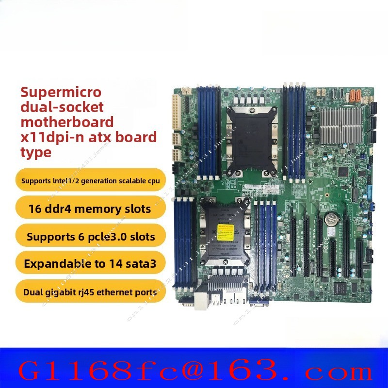 C621 Dual Cpu Motherboard - เมนบอร์ดเซิร์ฟเวอร์คุณภาพสูงระดับมืออาชีพ X11DPI-N แบบคู่ พร้อมซีพียู Xeon รุ่นที่