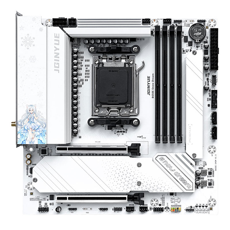 JGINYUE B650E Snow Dream เมนบอ - Am5 Micro Atx Pcie 5.0 Motherboard บทวิจารณ์และราคา