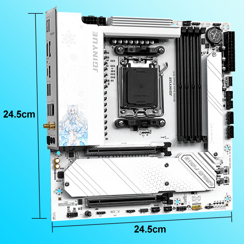 JGINYUE B850M Snow Dream เมนบอ - Am5 Micro Atx Pcie 5.0 Motherboard บทวิจารณ์และราคา